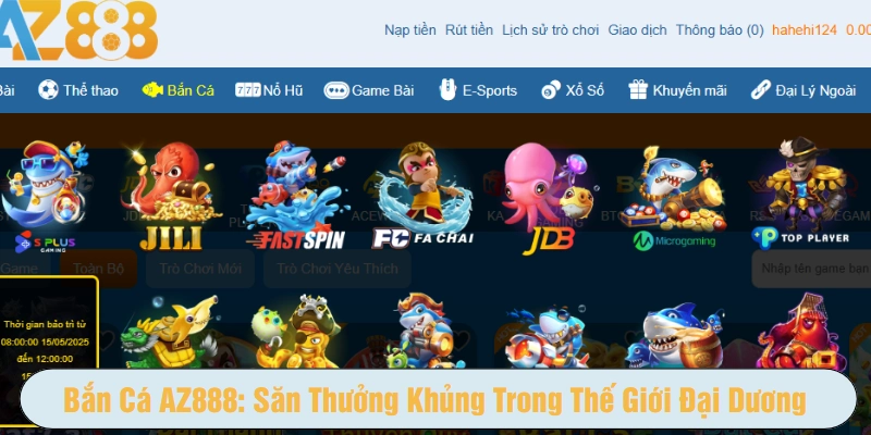 Sảnh game bắn cá AZ888 được đầu tư bài bản
